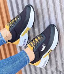 Puma Negro Mostaza Plataforma